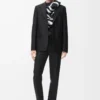 Pantaloni in lana e seta Nero