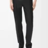 Pantaloni in lana e seta Nero