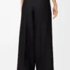 Pantaloni in lana e seta Nero