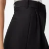 Pantaloni in lana e seta Nero