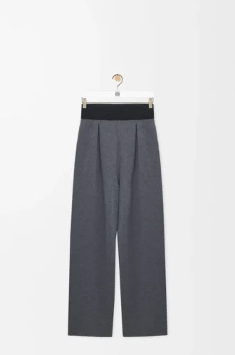 Pantaloni in lana grigio melange Pantaloni in lana grigio melange