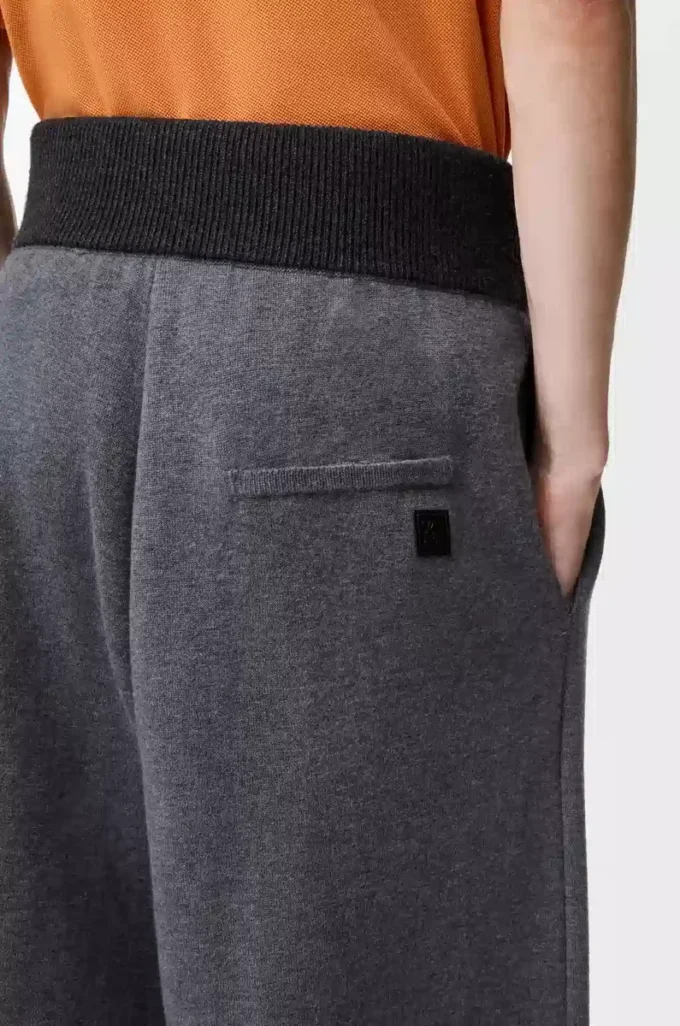 Pantaloni in lana grigio melange