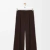 Pantaloni in lana Marroni