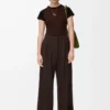 Pantaloni in lana Marroni