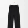 Pantaloni in lana Nero
