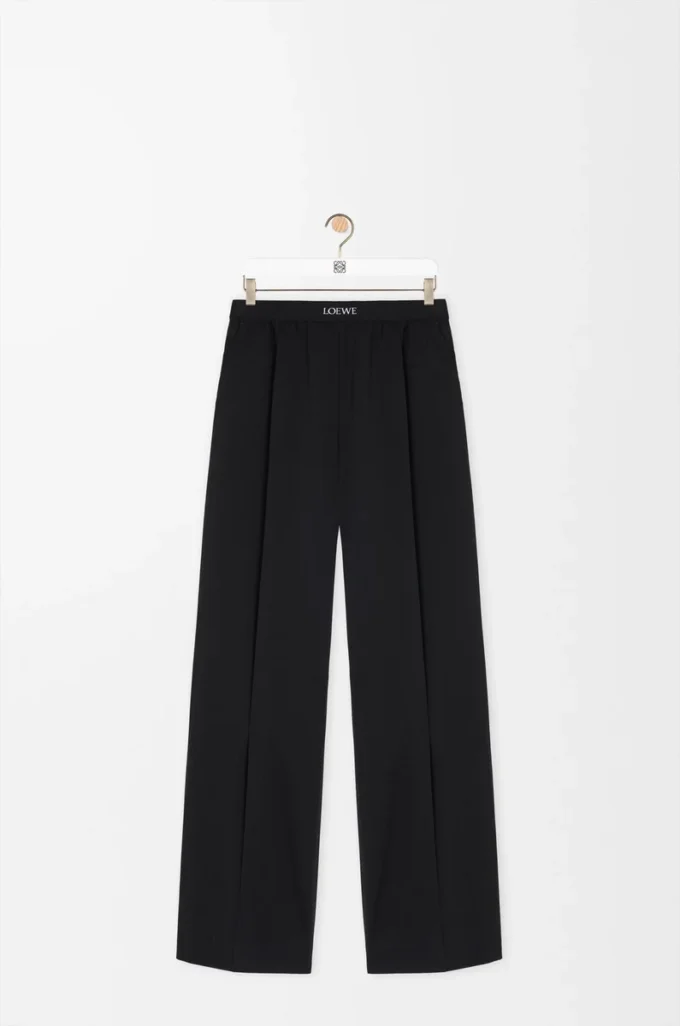 Pantaloni in lana Nero