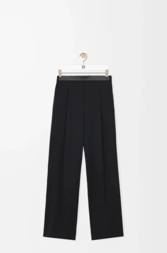 Pantaloni in lana Nero