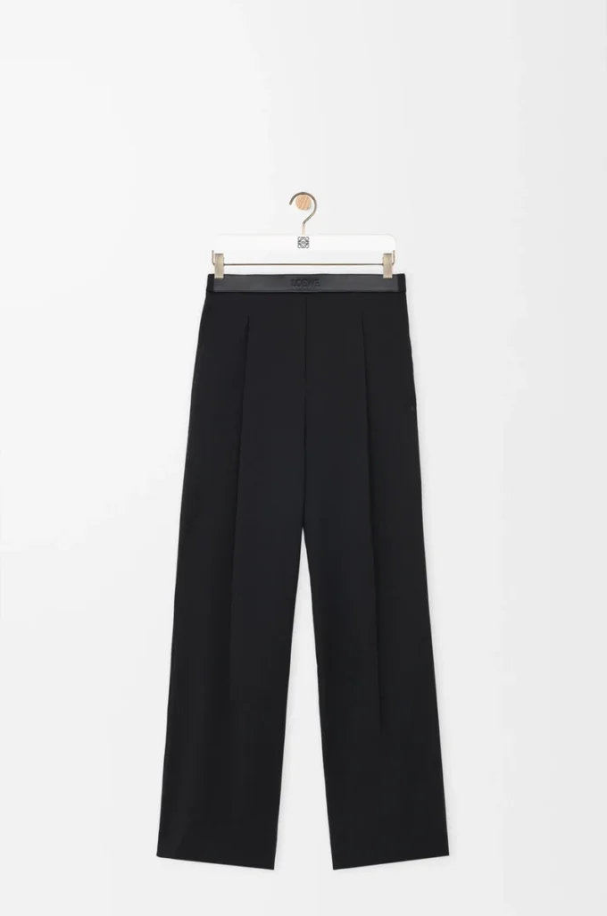 Pantaloni in lana Nero