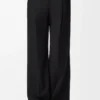 Pantaloni in lana Nero