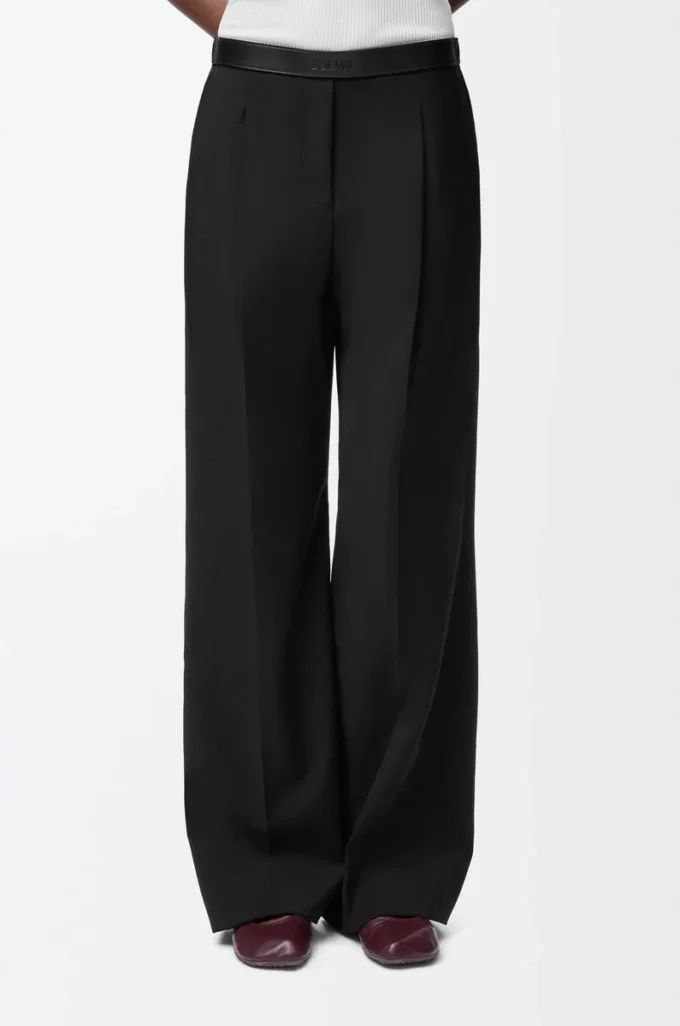 Pantaloni in lana Nero