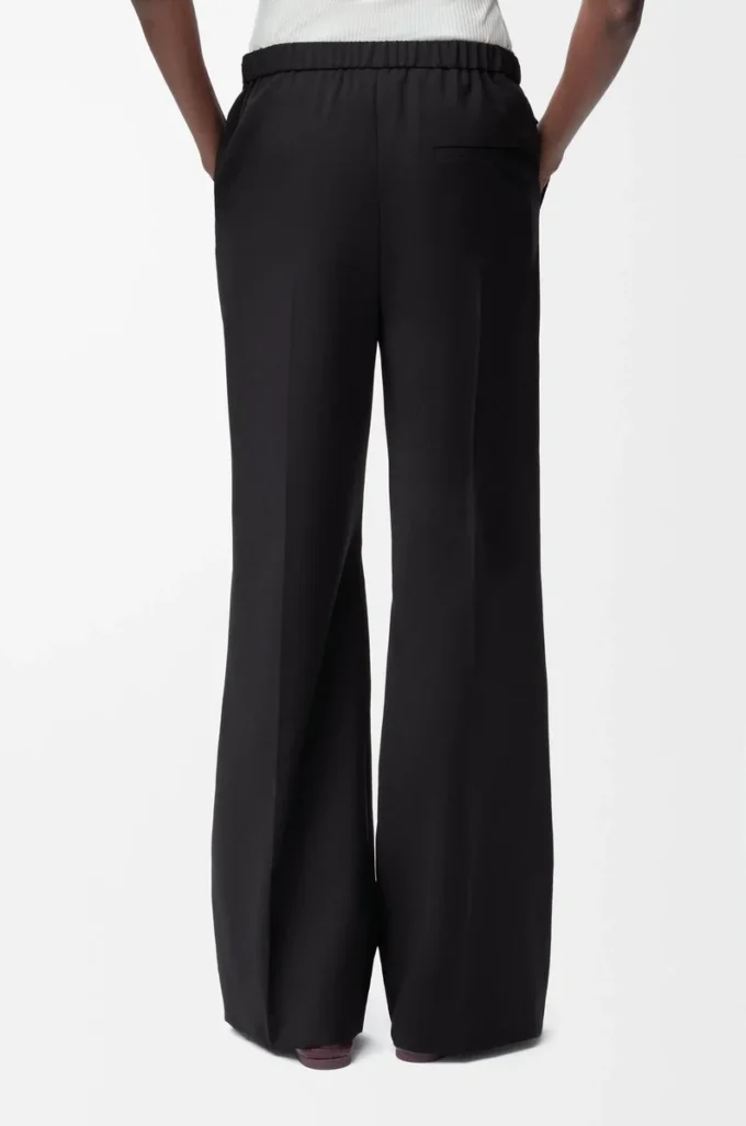 Pantaloni in lana Nero