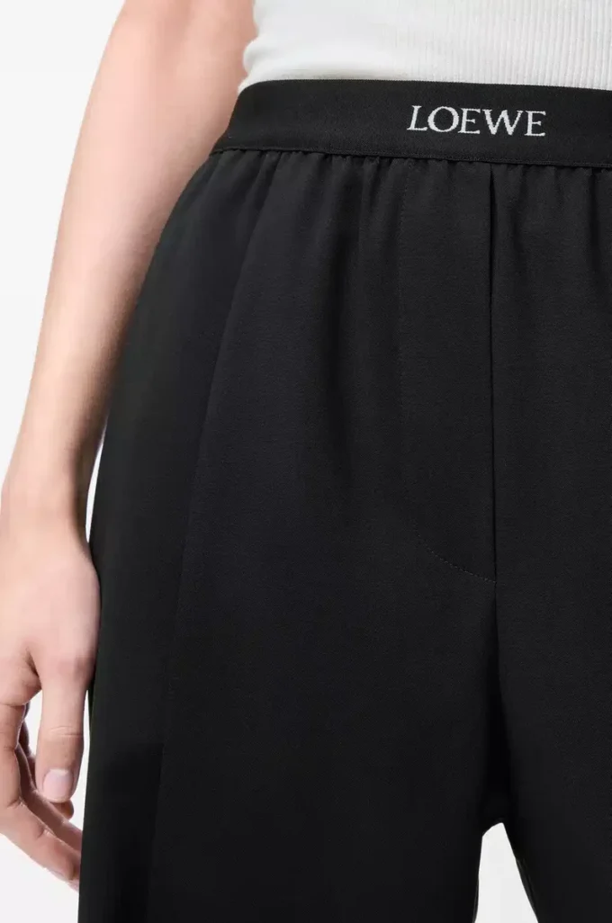 Pantaloni in lana Nero