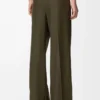 Pantaloni in lana verde kaki Pantaloni in lana verde kaki