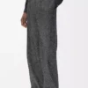 Pantaloni in misto lana grigio melange