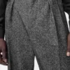 Pantaloni in misto lana grigio melange
