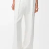 Pantaloni in misto viscosa elasticizzata Bianco