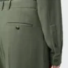 Pantaloni in misto viscosa verde kaki