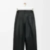 Pantaloni in nappa di agnello nero