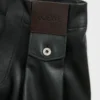 Pantaloni in nappa di agnello nero