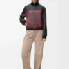 Pantaloni in pelle scamosciata di capra Beige scuro