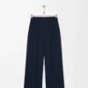 Pantaloni in viscosa elasticizzata Blu notte