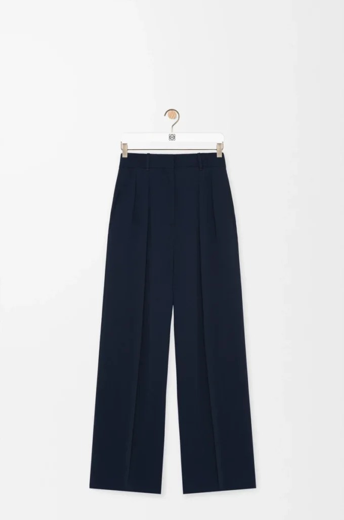 Pantaloni in viscosa elasticizzata Blu notte