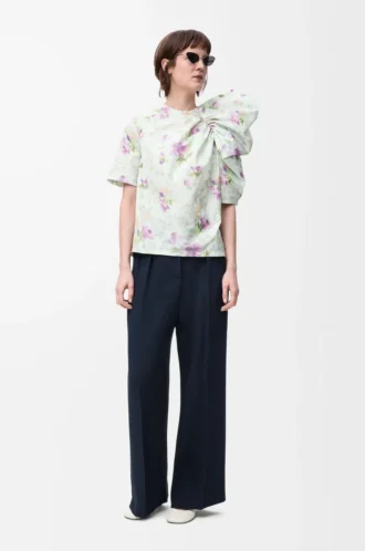 Pantaloni in viscosa elasticizzata Blu notte
