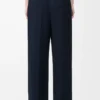 Pantaloni in viscosa elasticizzata Blu notte