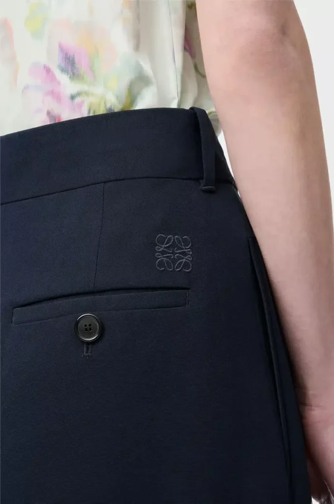 Pantaloni in viscosa elasticizzata Blu notte