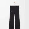 Pantaloni morbidi a zampa in jersey tecnico nero