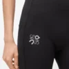 Pantaloni morbidi a zampa in jersey tecnico nero