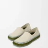 Pantofola Rio in pelle scamosciata e rafia Grigio chiaro Pantofola Rio in pelle scamosciata e rafia Grigio chiaro