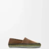 Pantofola Rio in pelle scamosciata e rafia Marrone Pantofola Rio in pelle scamosciata e rafia Marrone