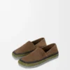 Pantofola Rio in pelle scamosciata e rafia Marrone Pantofola Rio in pelle scamosciata e rafia Marrone