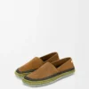 Pantofola Rio in pelle scamosciata e rafia marrone Pantofola Rio in pelle scamosciata e rafia marrone