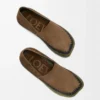 Pantofola Rio in pelle scamosciata e rafia Marrone Pantofola Rio in pelle scamosciata e rafia Marrone