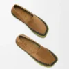 Pantofola Rio in pelle scamosciata e rafia marrone Pantofola Rio in pelle scamosciata e rafia marrone