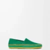 Pantofola Rio in pelle scamosciata e rafia Verde Pantofola Rio in pelle scamosciata e rafia Verde