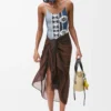 Pareo in cotone Nero/Marrone Pareo in cotone Nero/Marrone