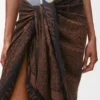 Pareo in cotone Nero/Marrone Pareo in cotone Nero/Marrone