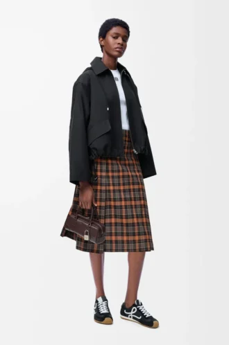Parka con cappuccio in cotone Nero