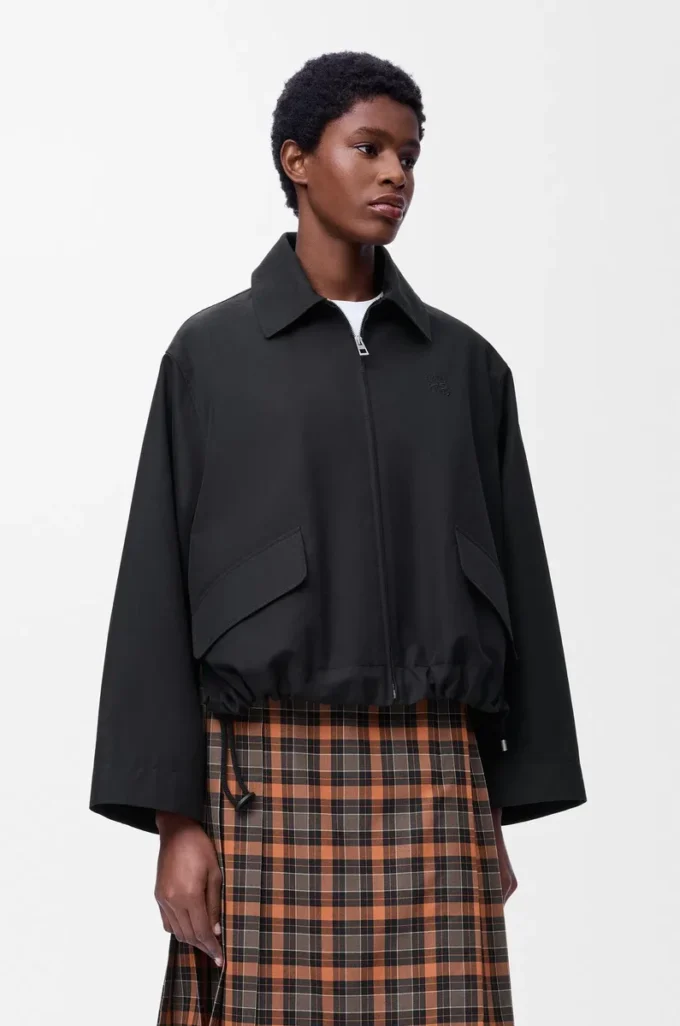 Parka con cappuccio in cotone Nero Parka con cappuccio in cotone Nero