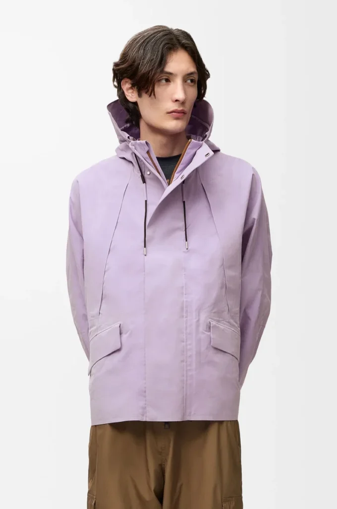 Parka corto in cotone tecnico Lilla Parka corto in cotone tecnico Lilla