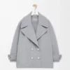 Peacoat Pebble in lana grigio