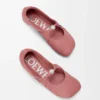 Pebble Ballerina morbida in nappa di agnello Blush