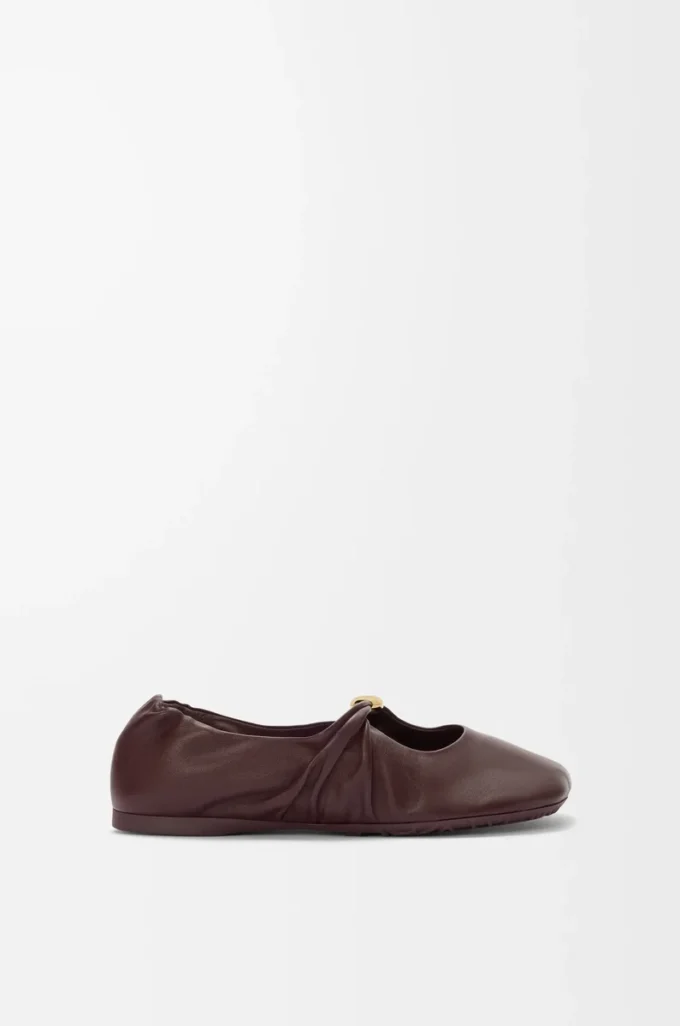 Pebble Ballerina morbida in pelle di agnello nappa bordeaux Pebble Ballerina morbida in pelle di agnello nappa bordeaux