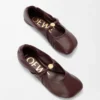 Pebble Ballerina morbida in pelle di agnello nappa bordeaux Pebble Ballerina morbida in pelle di agnello nappa bordeaux