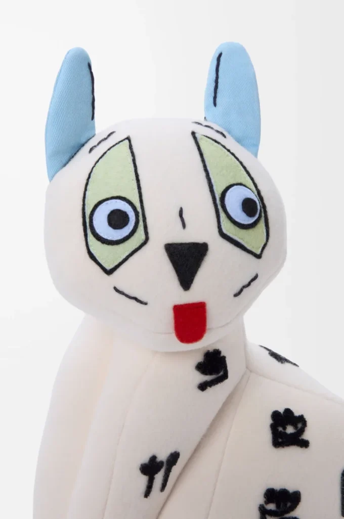Peluche gatto in velluto di cotone Bianco morbido Peluche gatto in velluto di cotone Bianco morbido