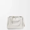 Piccola borsa Madrid in morbida pelle di vitello martellata Soft White