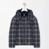 Piumino in lana blu navy scuro